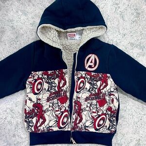 Kids Marvel Avengers Navy Zip Hoodie 3T